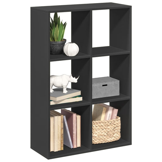 Bookcase/room divider black 69.5x29x103.5 cm wood