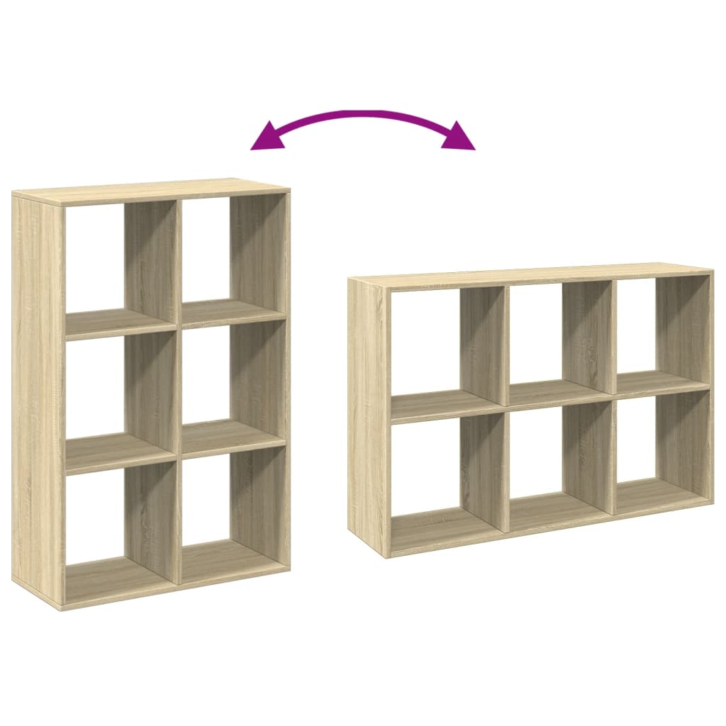 Bookcase/room divider sonoma oak 69.5x29x103.5 cm wood