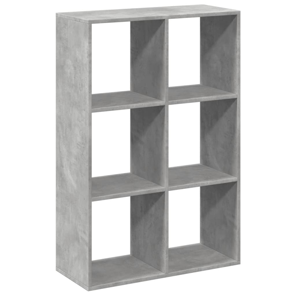 Bookcase/room divider concrete gray 69.5x29x103.5 cm wood