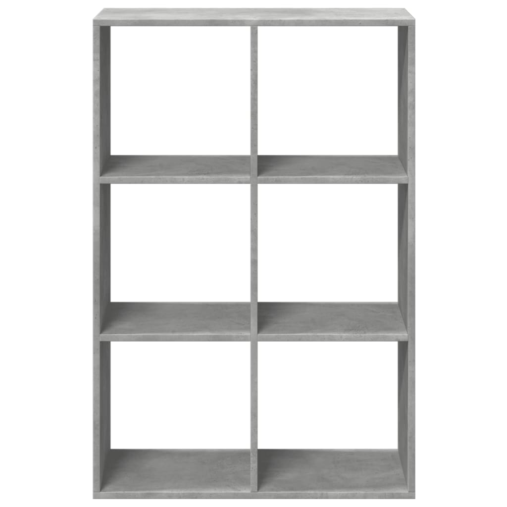 Bookcase/room divider concrete gray 69.5x29x103.5 cm wood