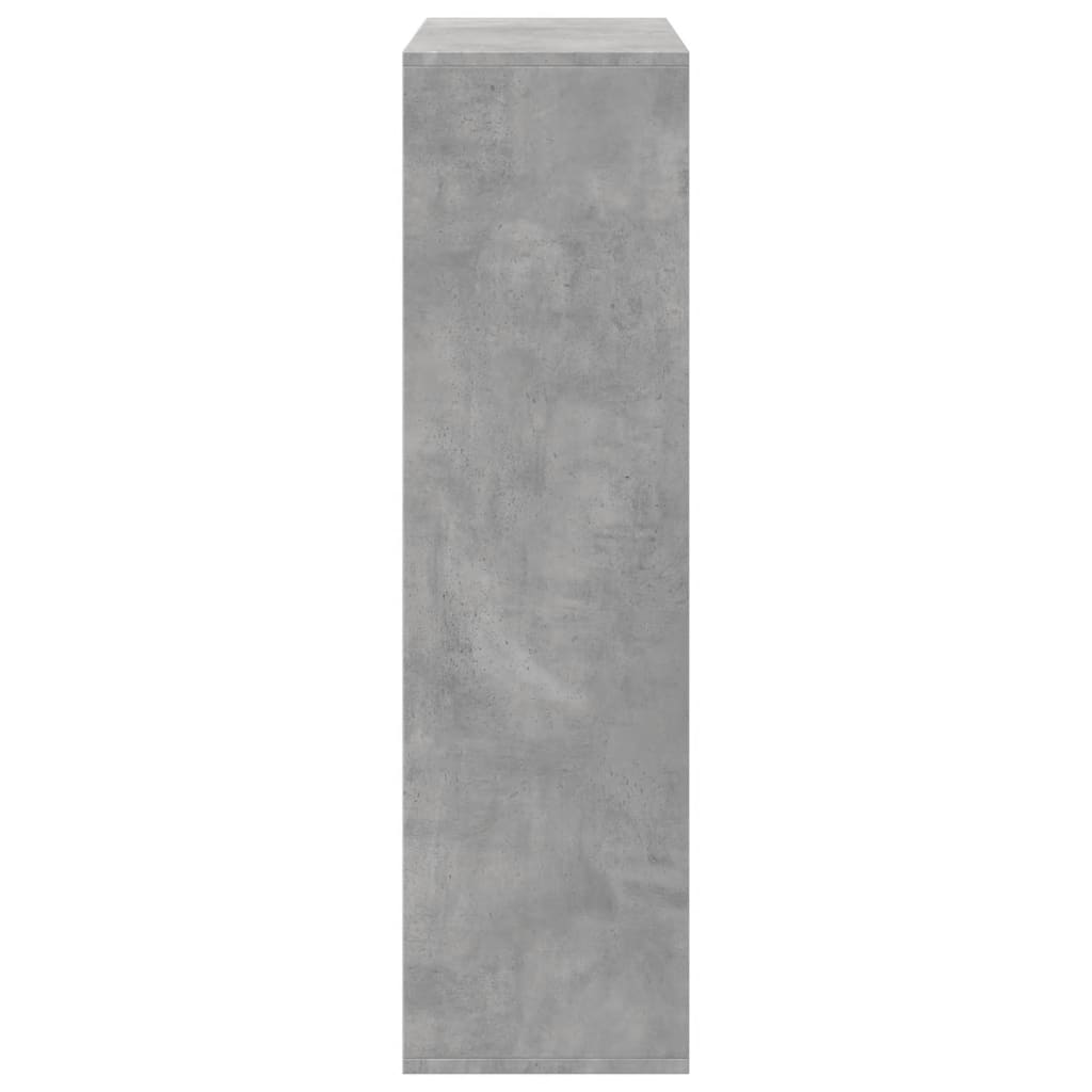 Bookcase/room divider concrete gray 69.5x29x103.5 cm wood