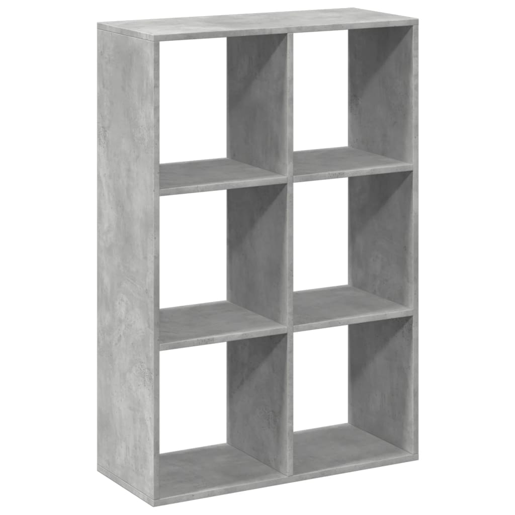 Bookcase/room divider concrete gray 69.5x29x103.5 cm wood