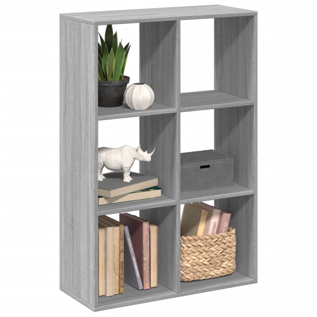 Bookcase/room divider, sonoma gray, 69.5x29x103.5 cm, wood