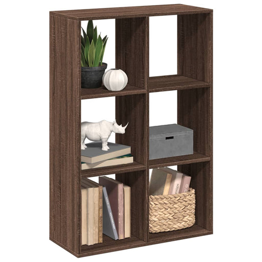 Bookcase/room divider brown oak 69.5x29x103.5 cm wood