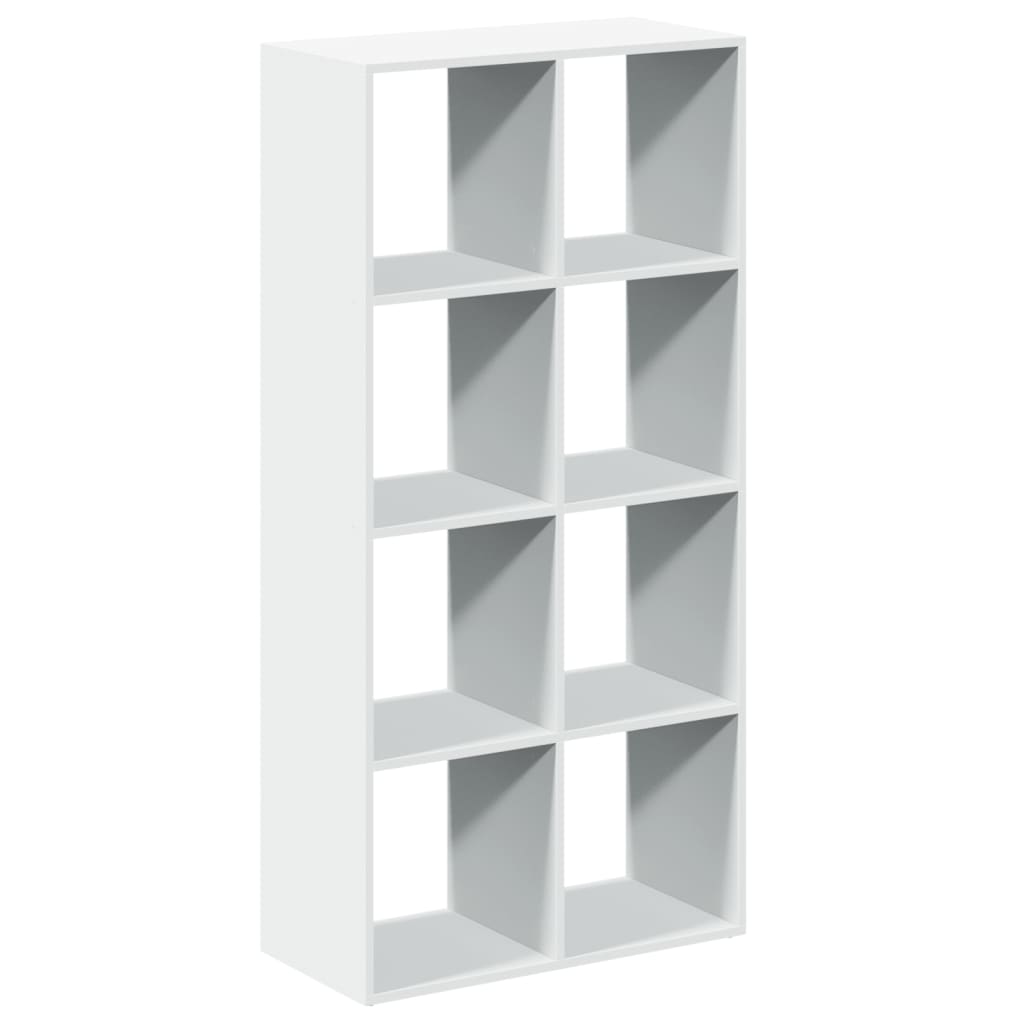 Bookcase/room divider white 69.5x29x137.5 cm processed wood