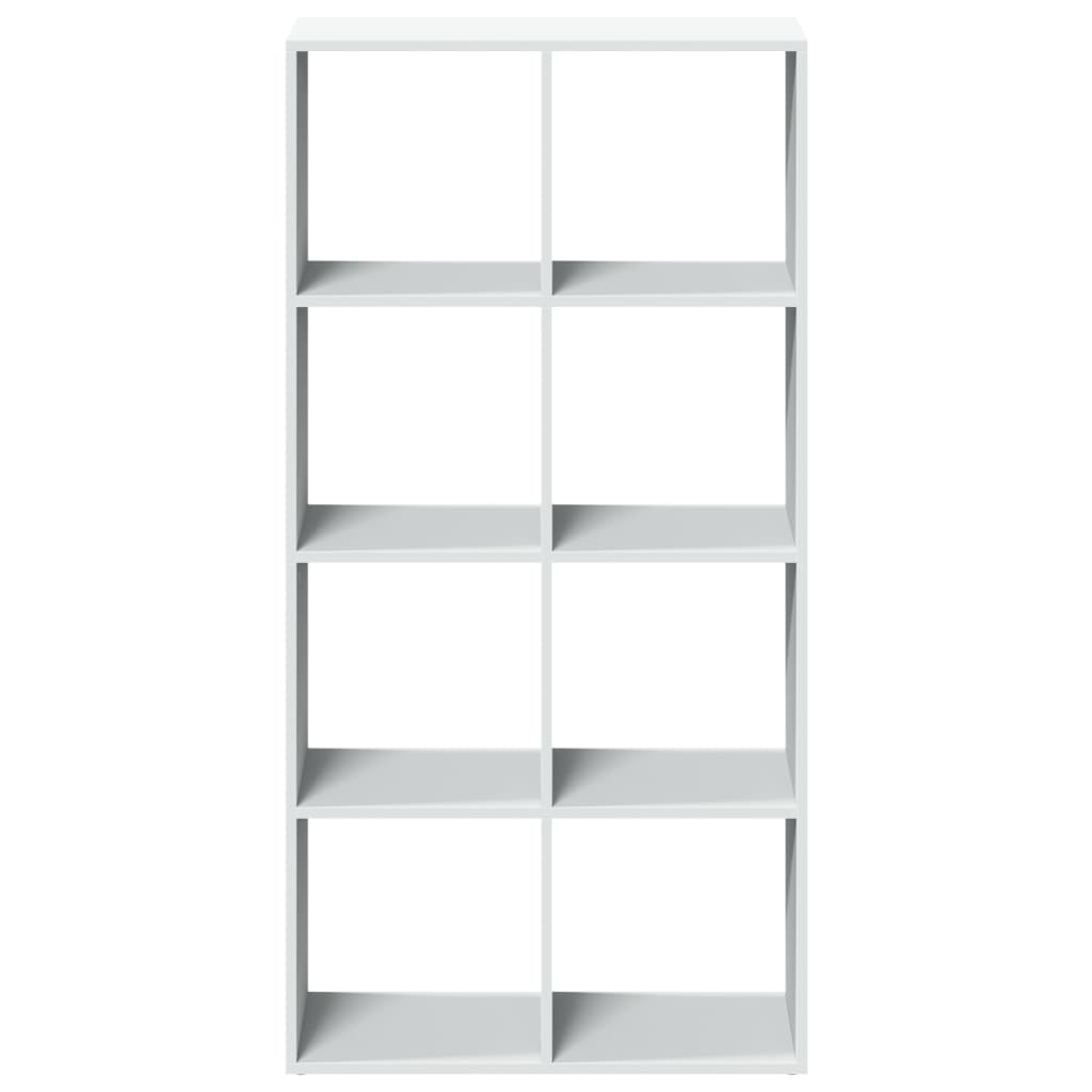 Bookcase/room divider white 69.5x29x137.5 cm processed wood