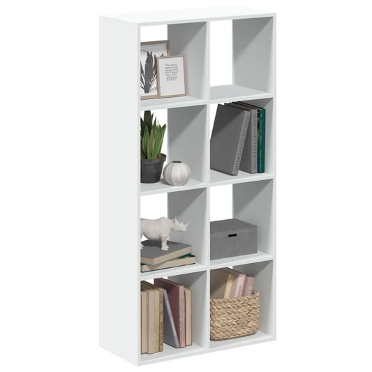 Bookcase/room divider white 69.5x29x137.5 cm processed wood