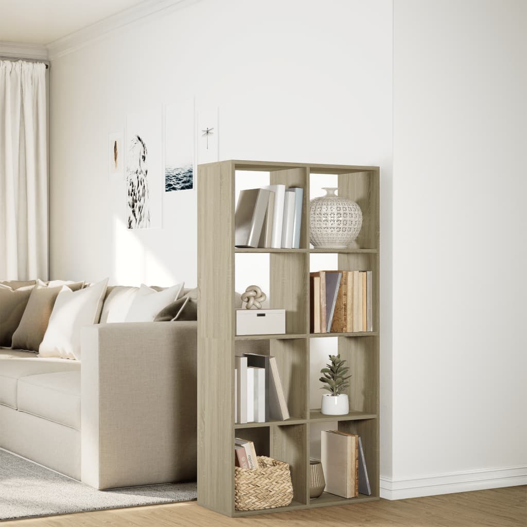 Bookcase/room divider sonoma oak 69.5x29x137.5 cm wood