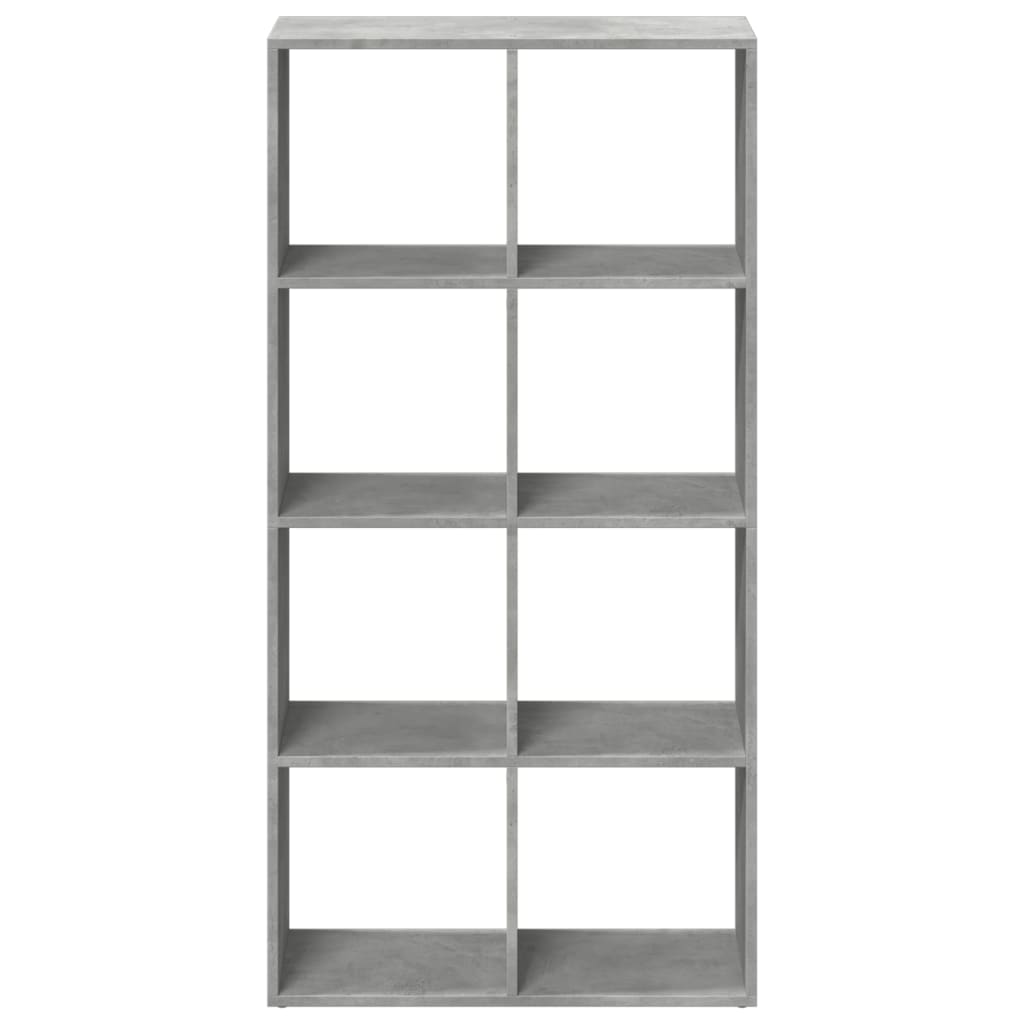 Bibliotecă/separator cameră gri beton 69,5x29x137,5 cm lemn