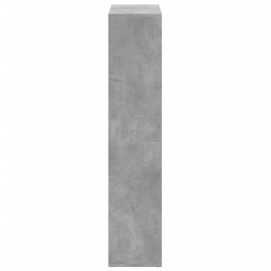 Bookcase/room divider concrete gray 69.5x29x137.5 cm wood