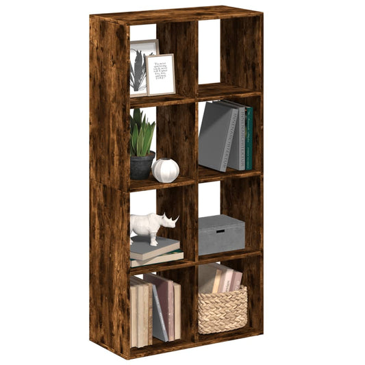 Bookcase/room divider smoky oak 69.5x29x137.5cm wood