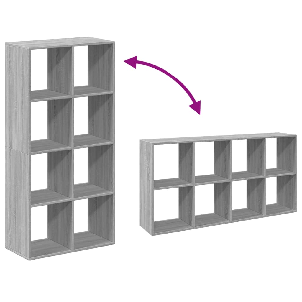 Bookcase/room divider, sonoma gray, 69.5x29x137.5 cm, wood