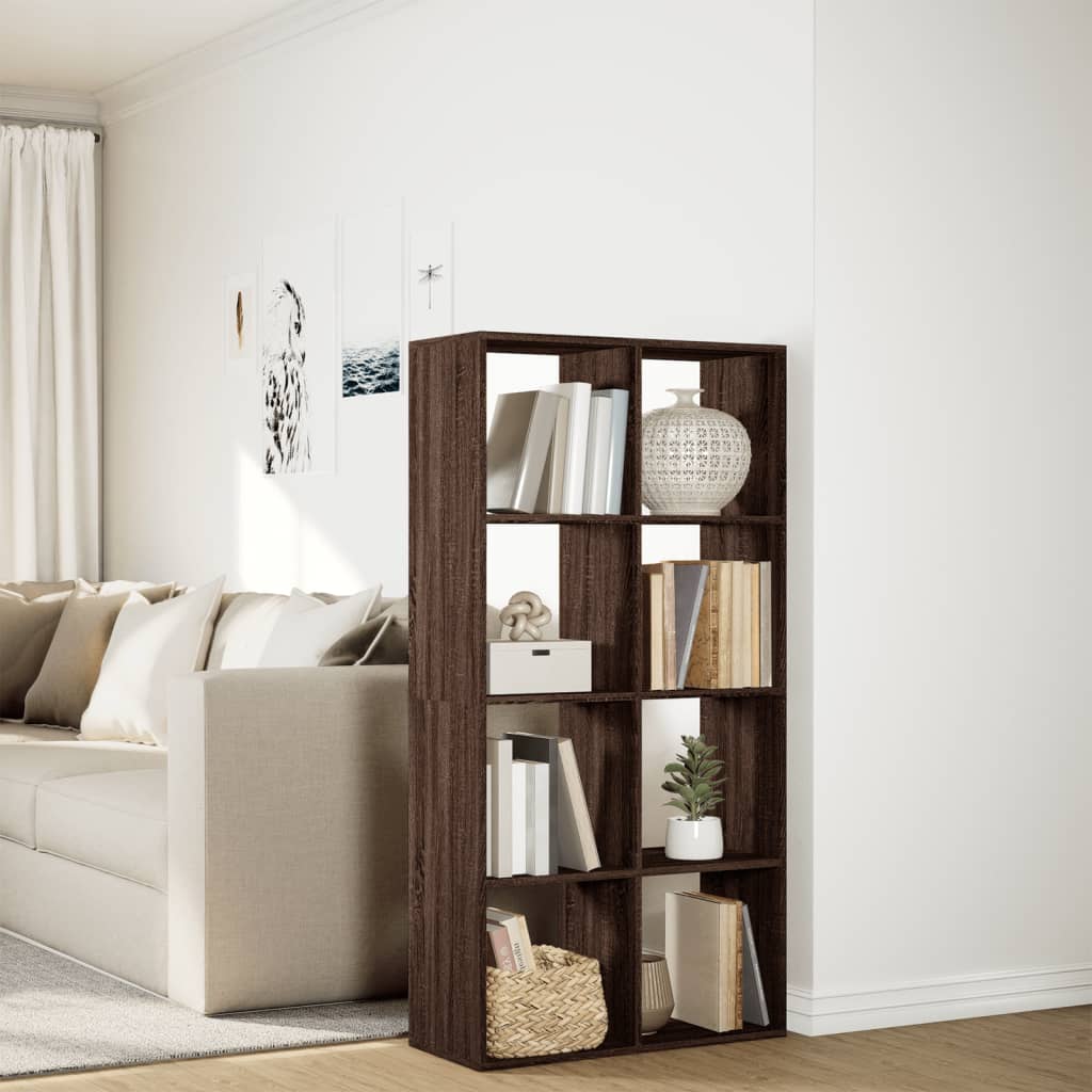 Bookcase/room divider brown oak 69.5x29x137.5 cm wood