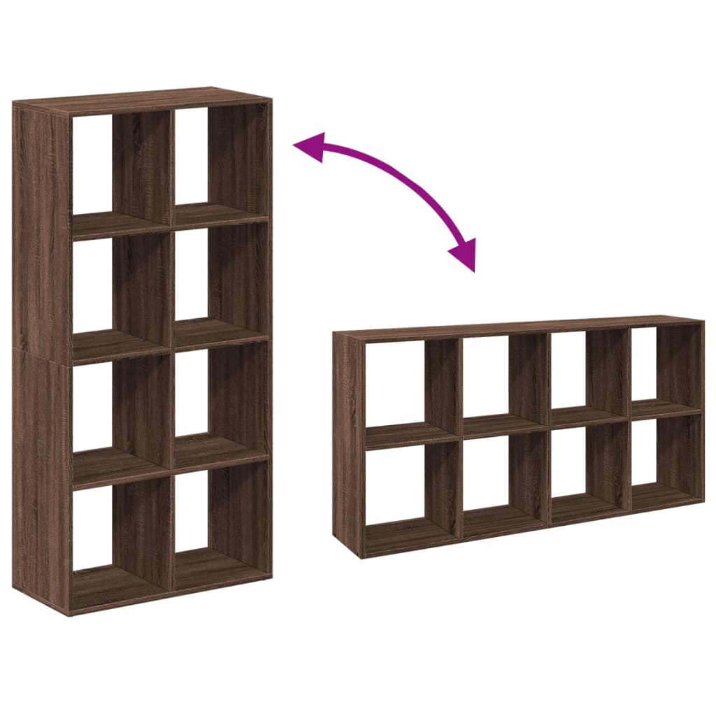 Bookcase/room divider brown oak 69.5x29x137.5 cm wood