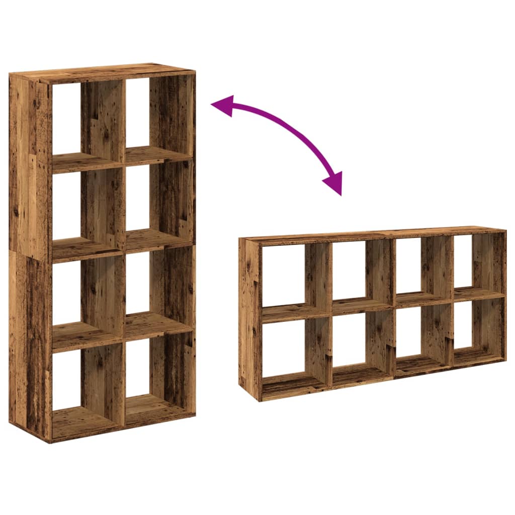 Bookcase/room divider, old wood, 69.5x29x137.5 cm, wood