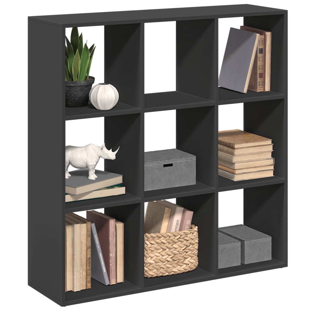 Bookcase/room divider black 102x29x103.5 cm wood