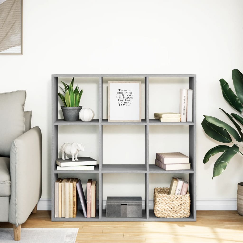 Bookcase/room divider, sonoma gray, 102x29x103.5 cm, wood