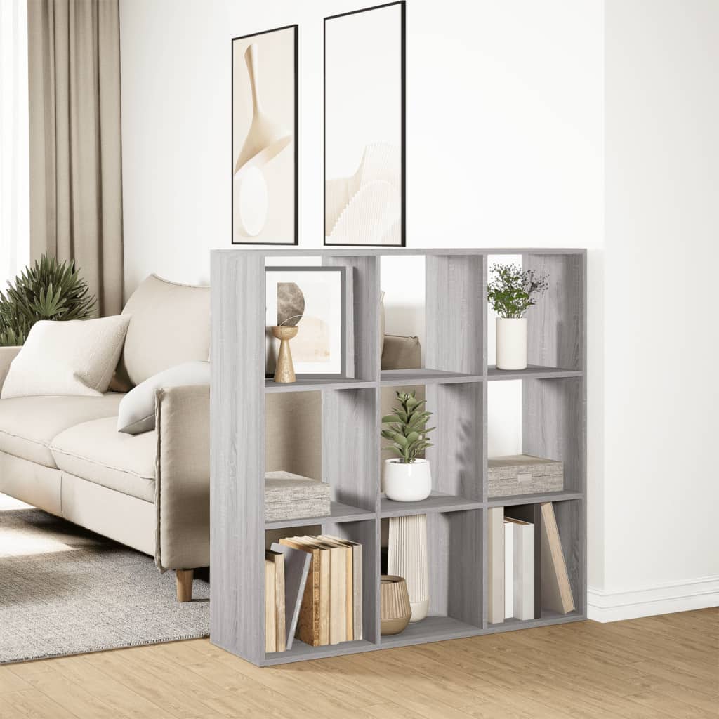 Bookcase/room divider, sonoma gray, 102x29x103.5 cm, wood