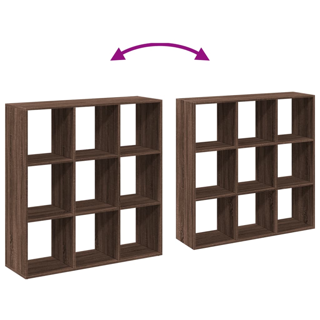 Bookcase/room divider brown oak 102x29x103.5 cm wood