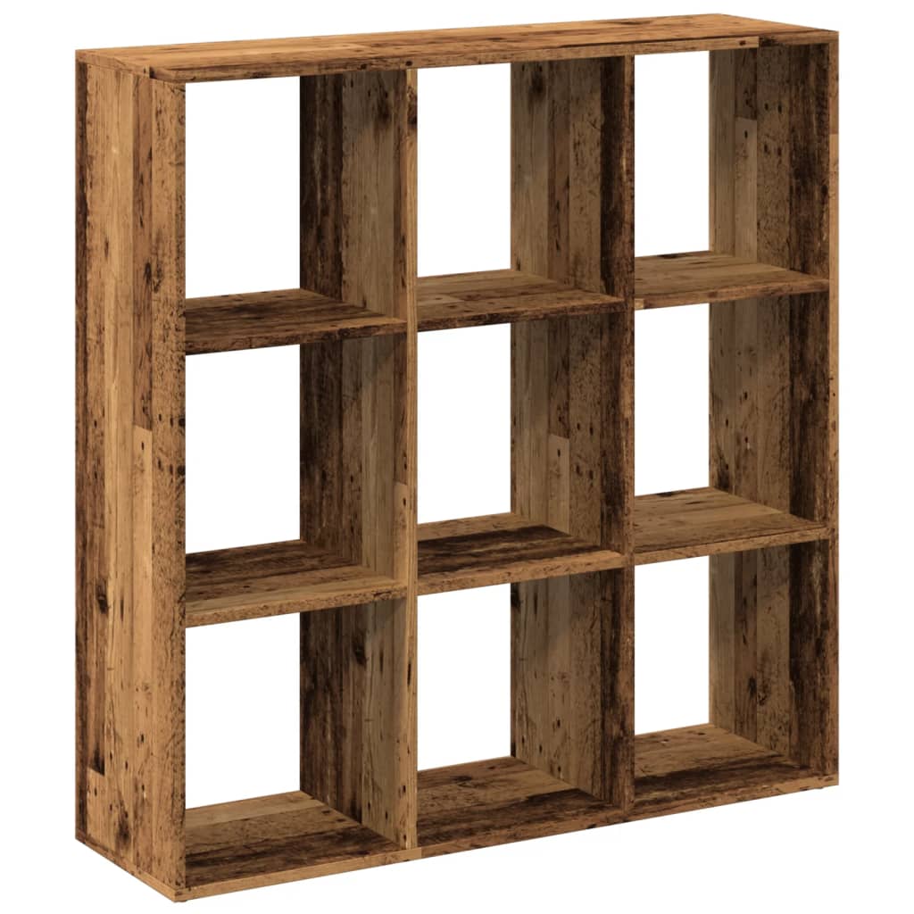 Bookcase/room divider, old wood, 102x29x103.5 cm, wood