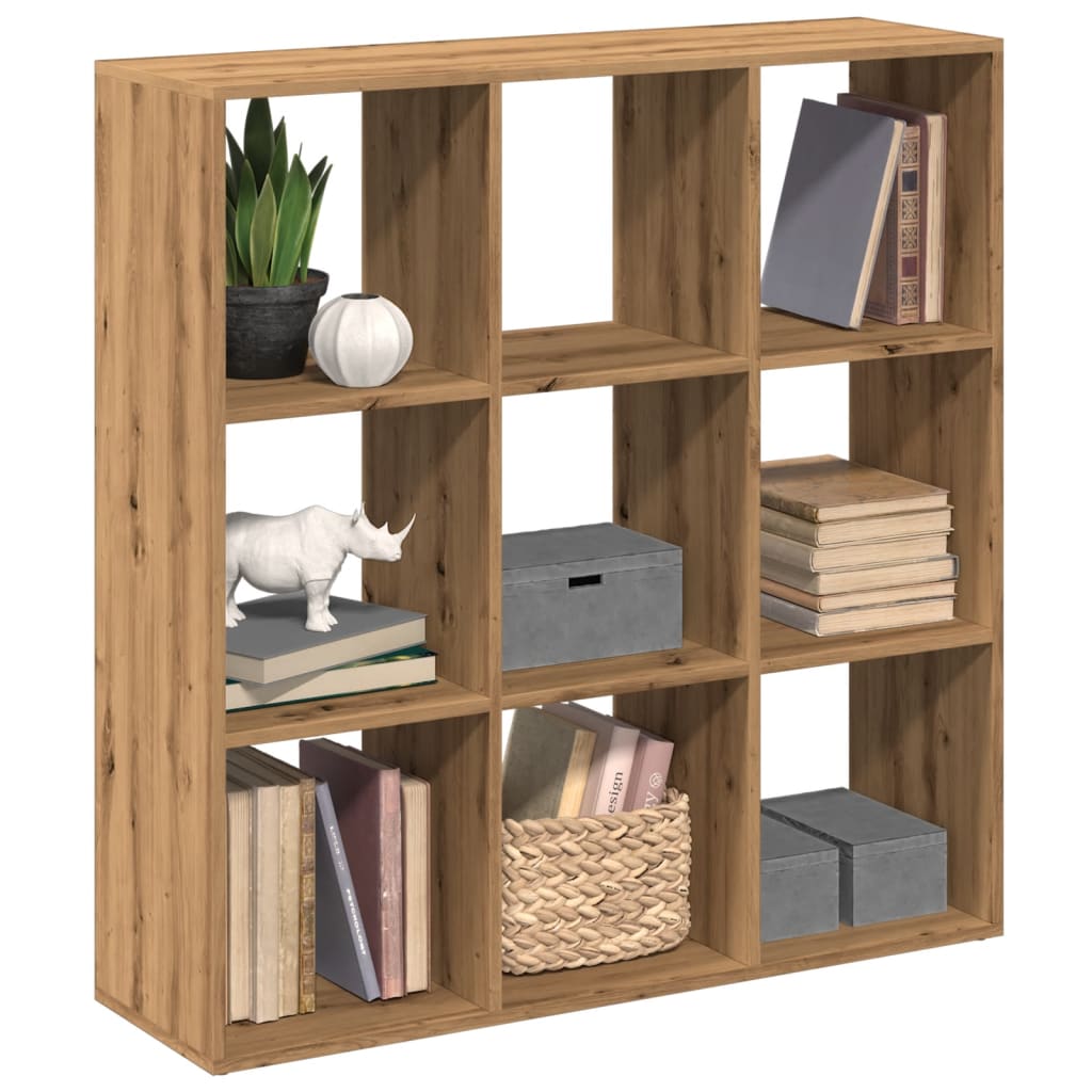 Bookcase/divider, handcrafted oak, 102x29x103.5 cm, wood