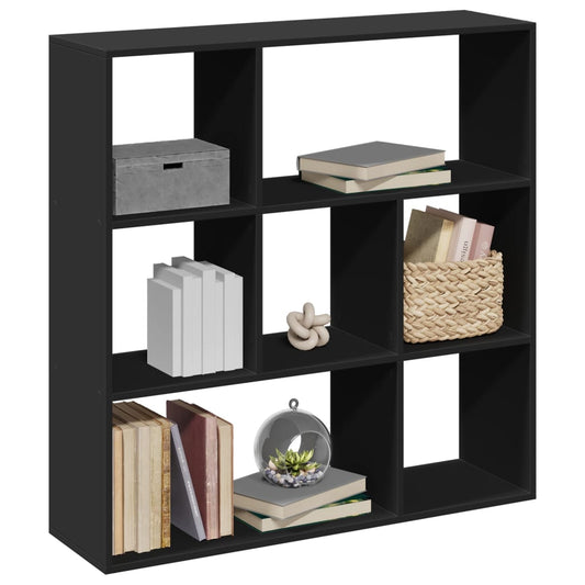 Bookcase/room divider black 102x29x103.5 cm wood