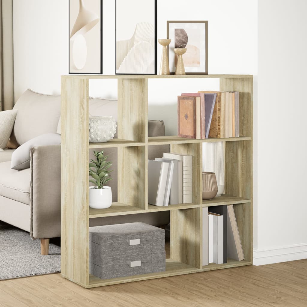 Bookcase/room divider sonoma oak 102x29x103.5 cm wood