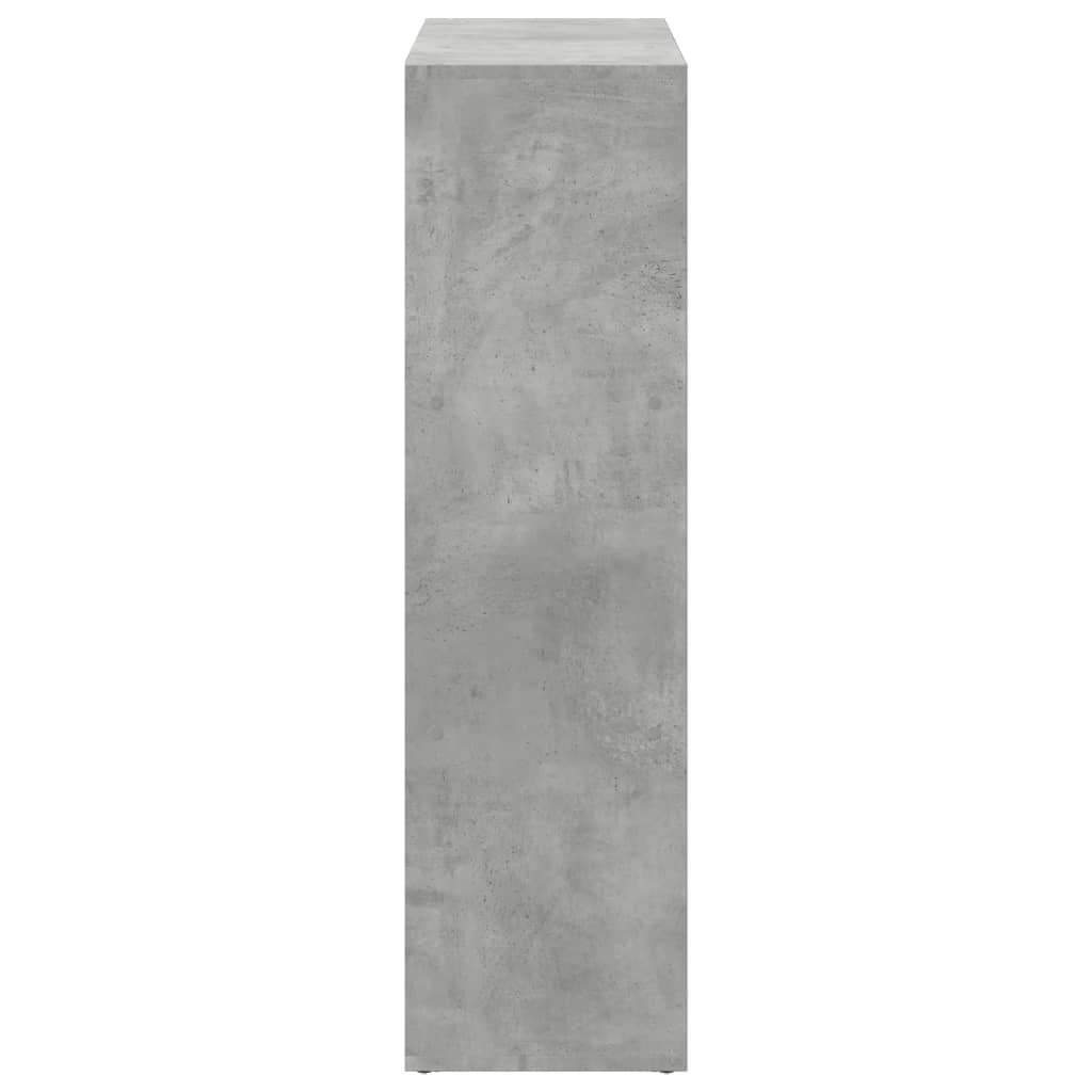 Bookcase/room divider concrete gray 102x29x103.5 cm wood