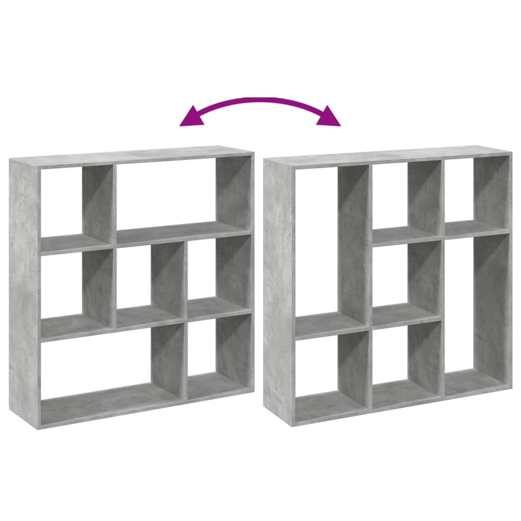 Bookcase/room divider concrete gray 102x29x103.5 cm wood