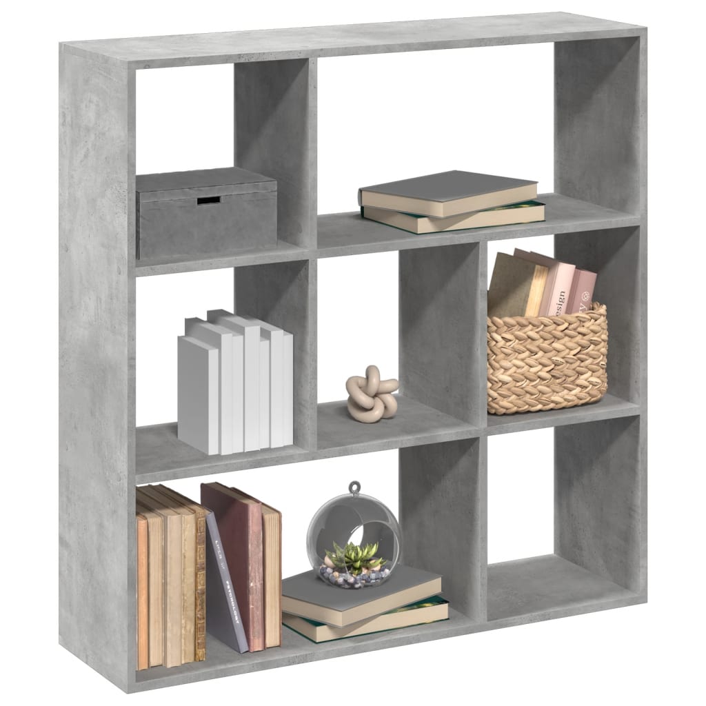 Bookcase/room divider concrete gray 102x29x103.5 cm wood