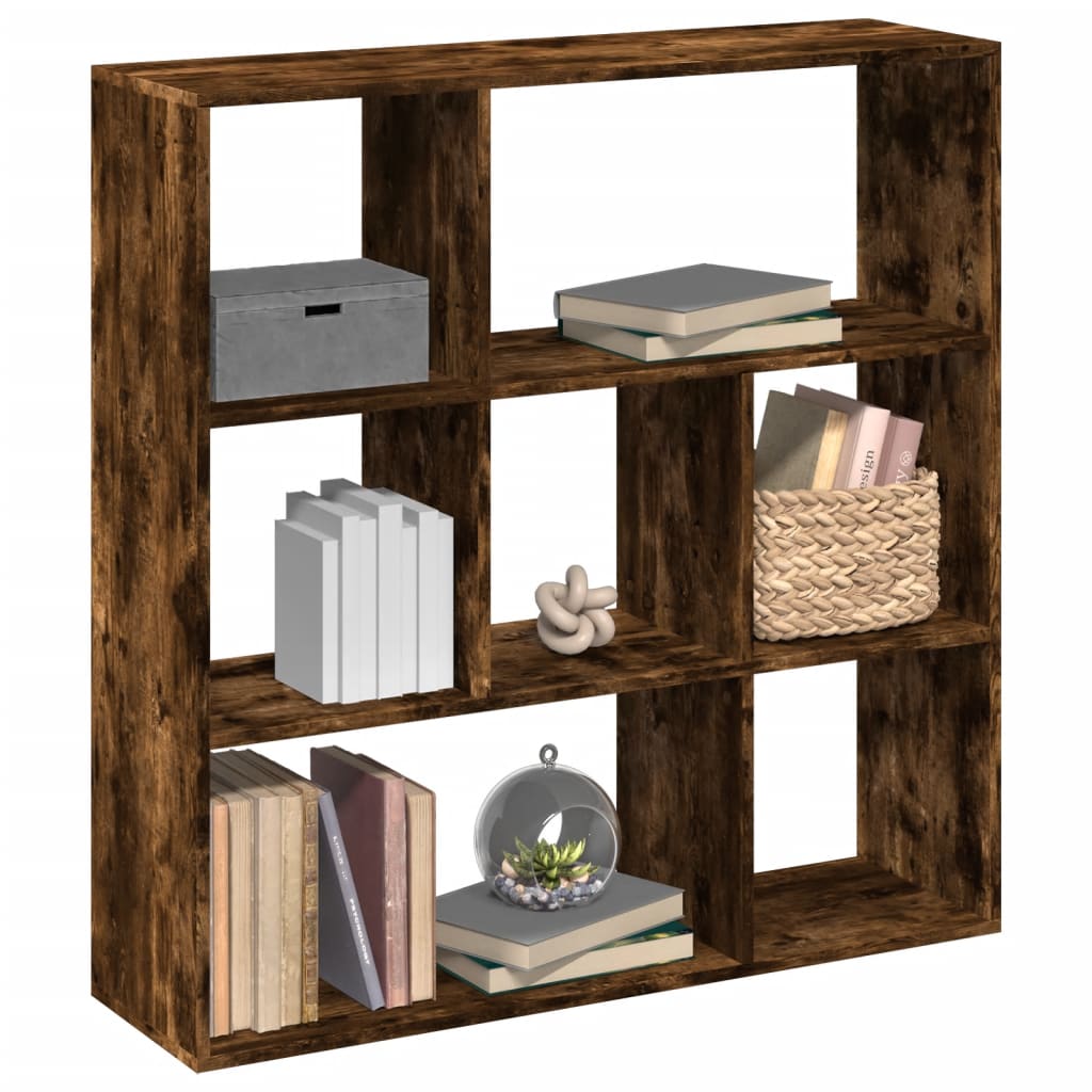 Bookcase/room divider smoky oak 102x29x103.5 cm wood