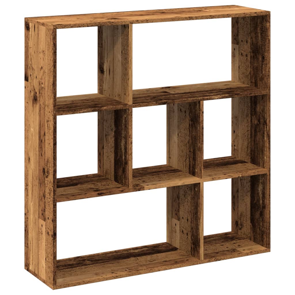 Bookcase/room divider, old wood, 102x29x103.5 cm, wood