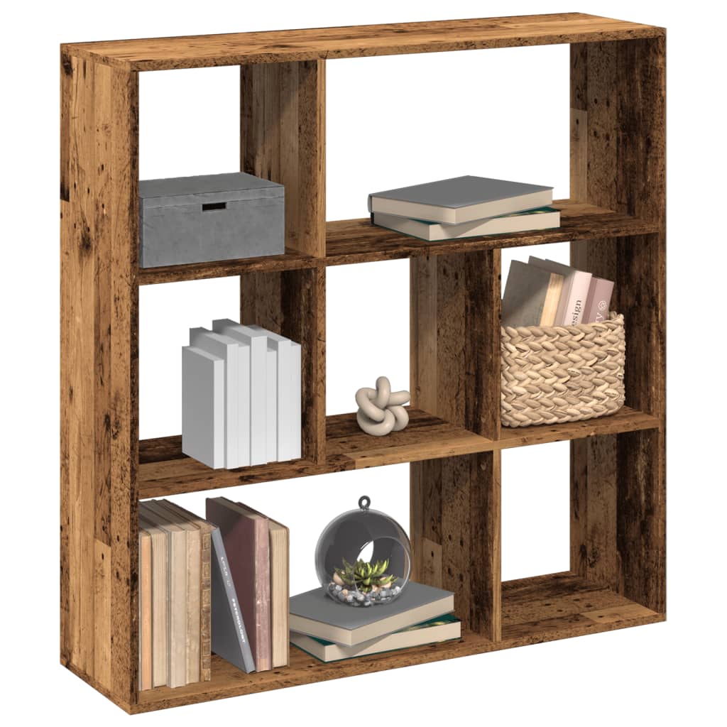 Bookcase/room divider, old wood, 102x29x103.5 cm, wood