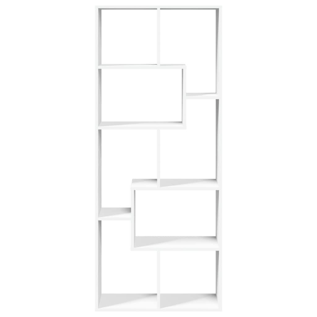 Bookcase/room divider, white 67x25x161.5 cm engineered wood