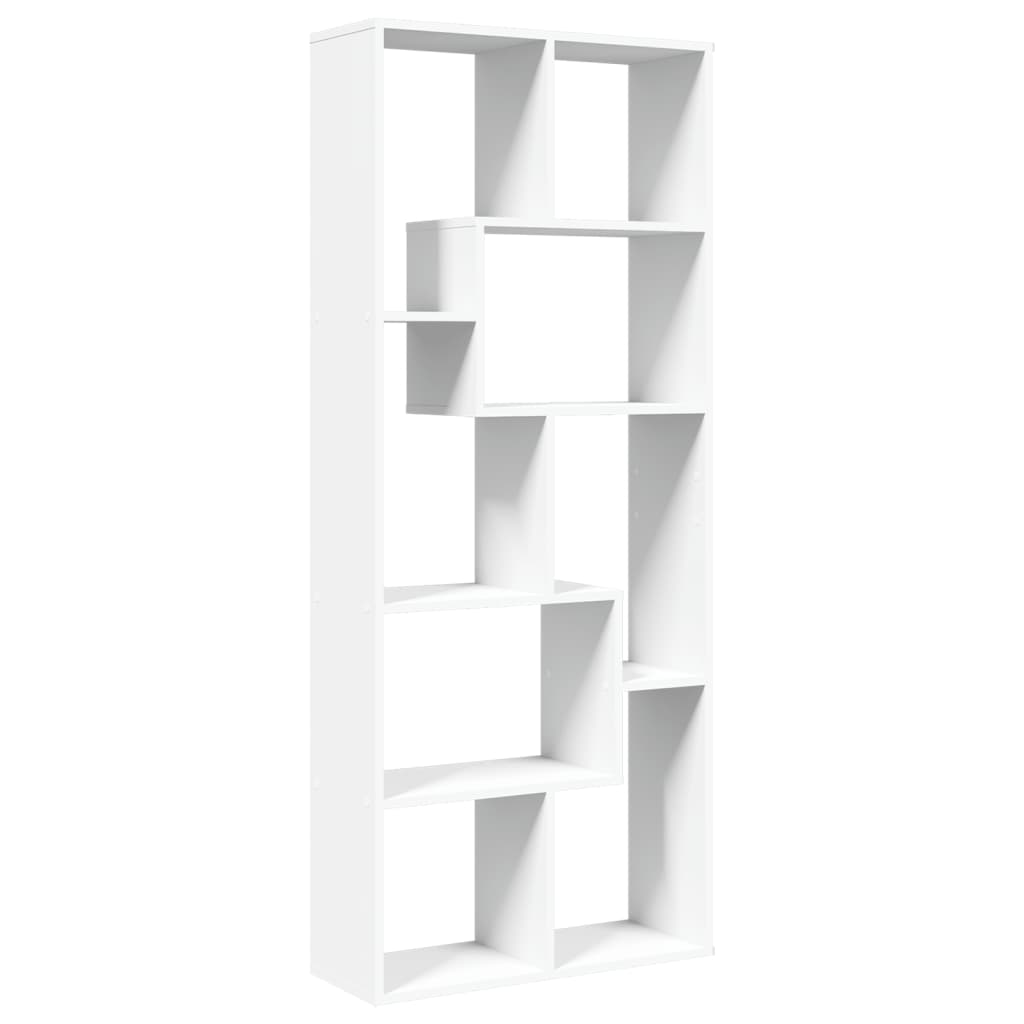 Bookcase/room divider, white 67x25x161.5 cm engineered wood