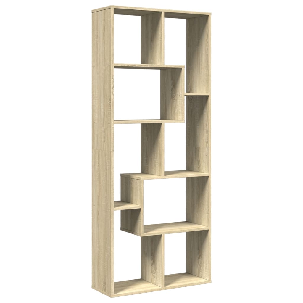 Bookcase/room divider sonoma oak 67x25x161.5 cm wood