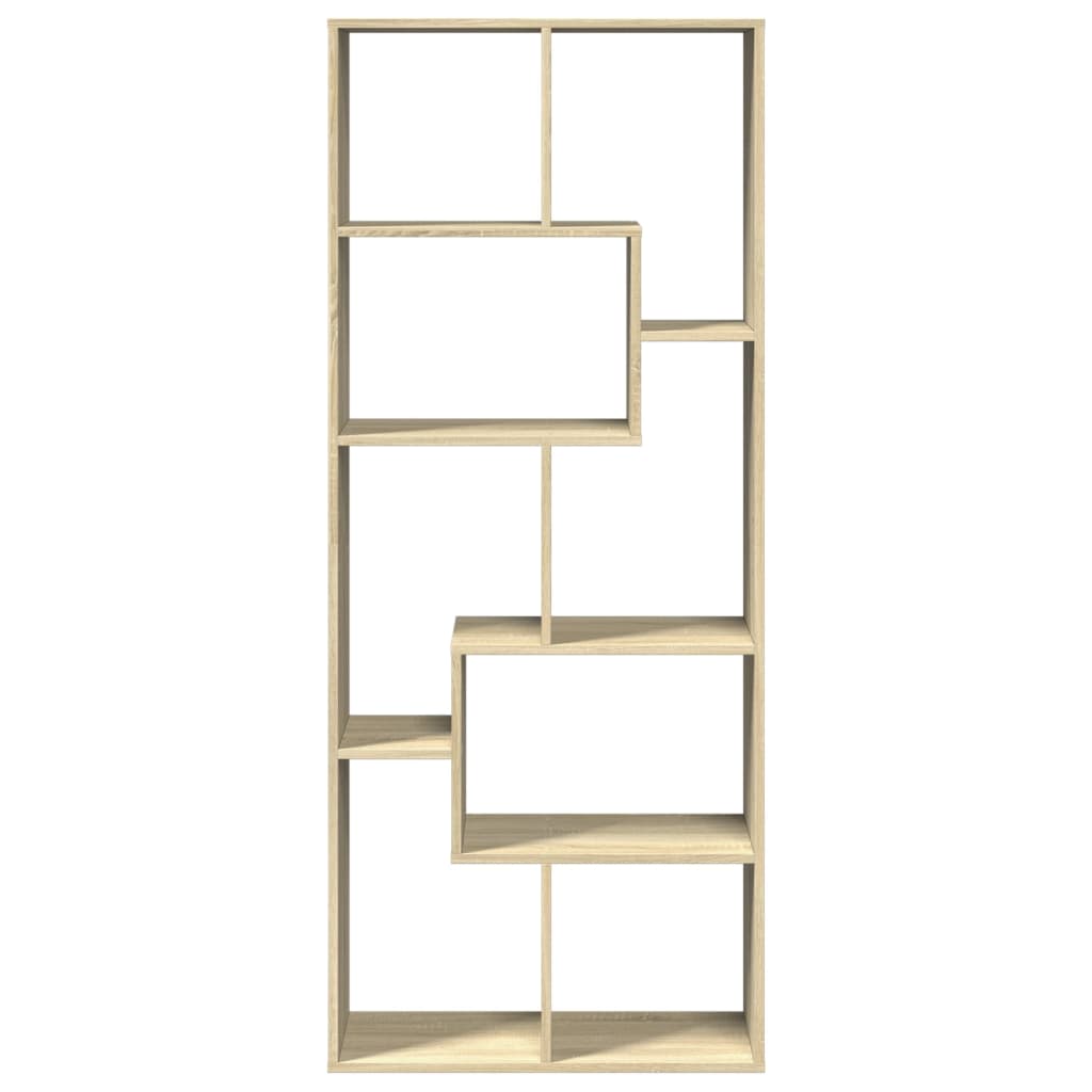 Bookcase/room divider sonoma oak 67x25x161.5 cm wood