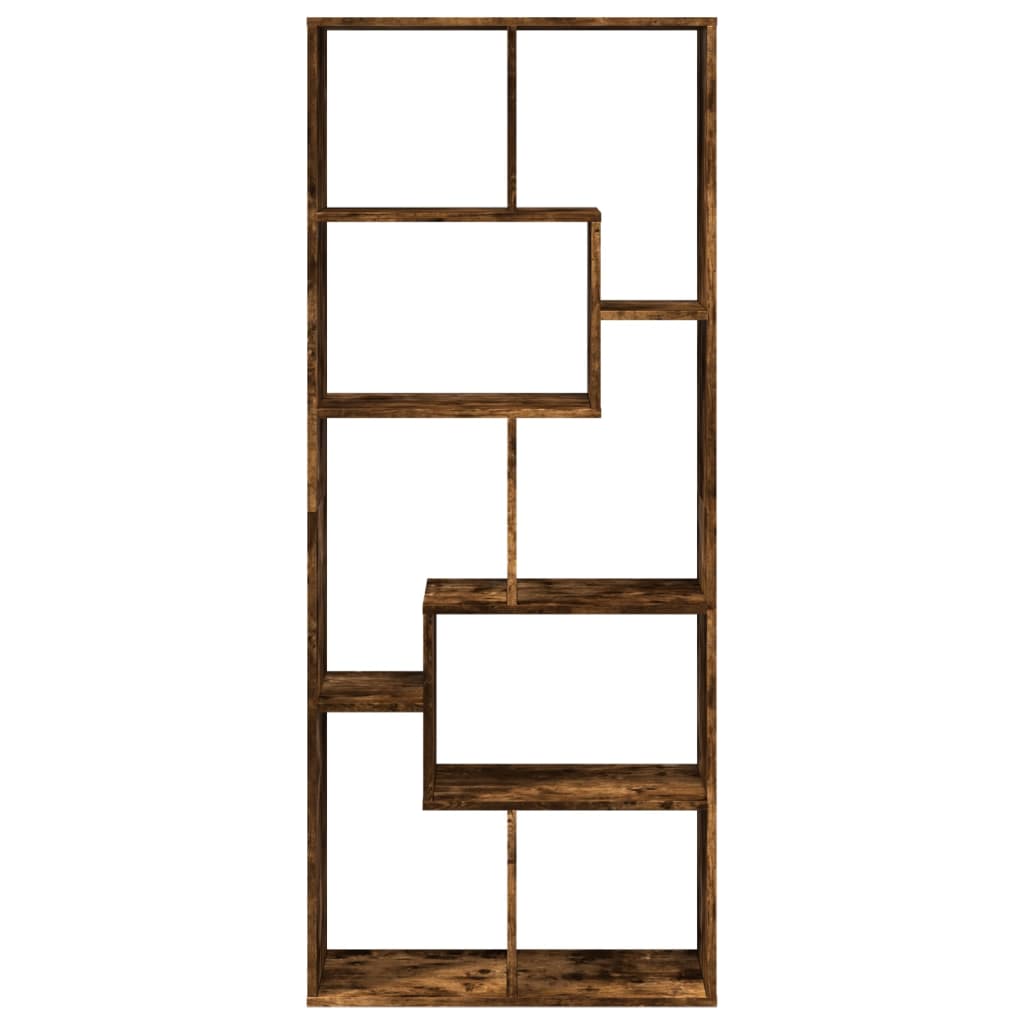 Bookcase/room divider smoky oak 67x25x161.5 cm wood