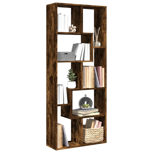 Bookcase/room divider smoky oak 67x25x161.5 cm wood