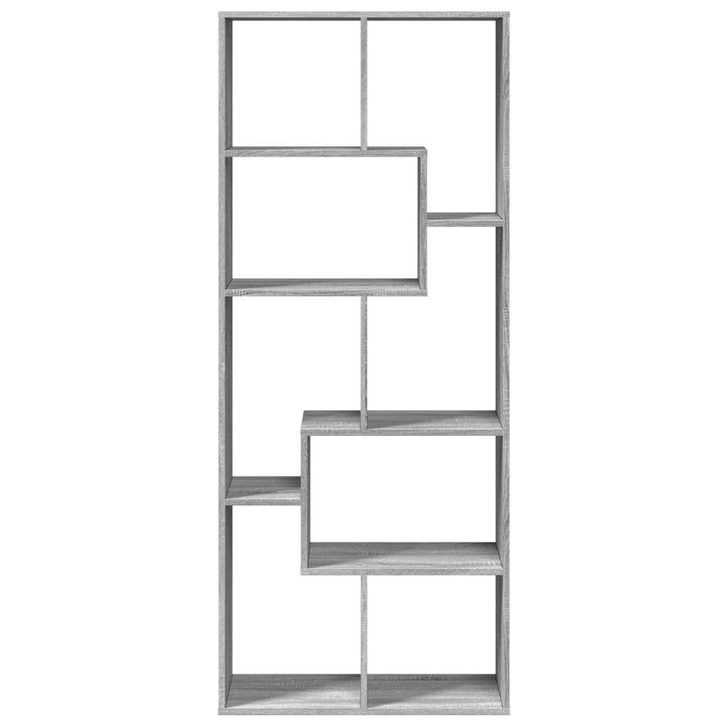 Bookcase/room divider, sonoma gray, 67x25x161.5 cm, wood