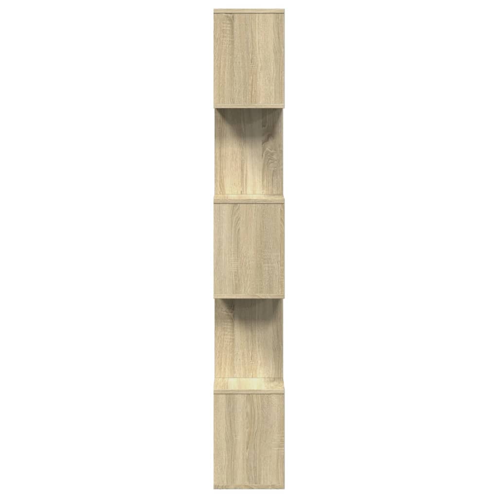 Bookcase/separator 5 levels sonoma oak 70x24x161 cm wood