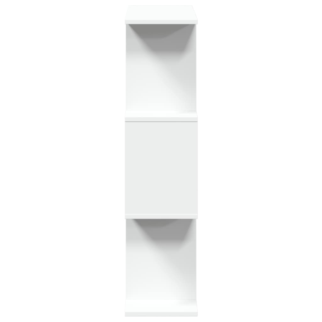 Bookcase/room divider, 3 tiers, white, 70x24x97 cm, wood