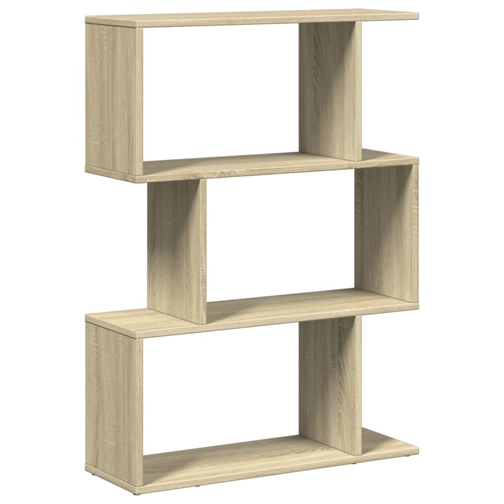 Bibliotecă/separator 3 niveluri stejar sonoma 70x24x97 cm lemn