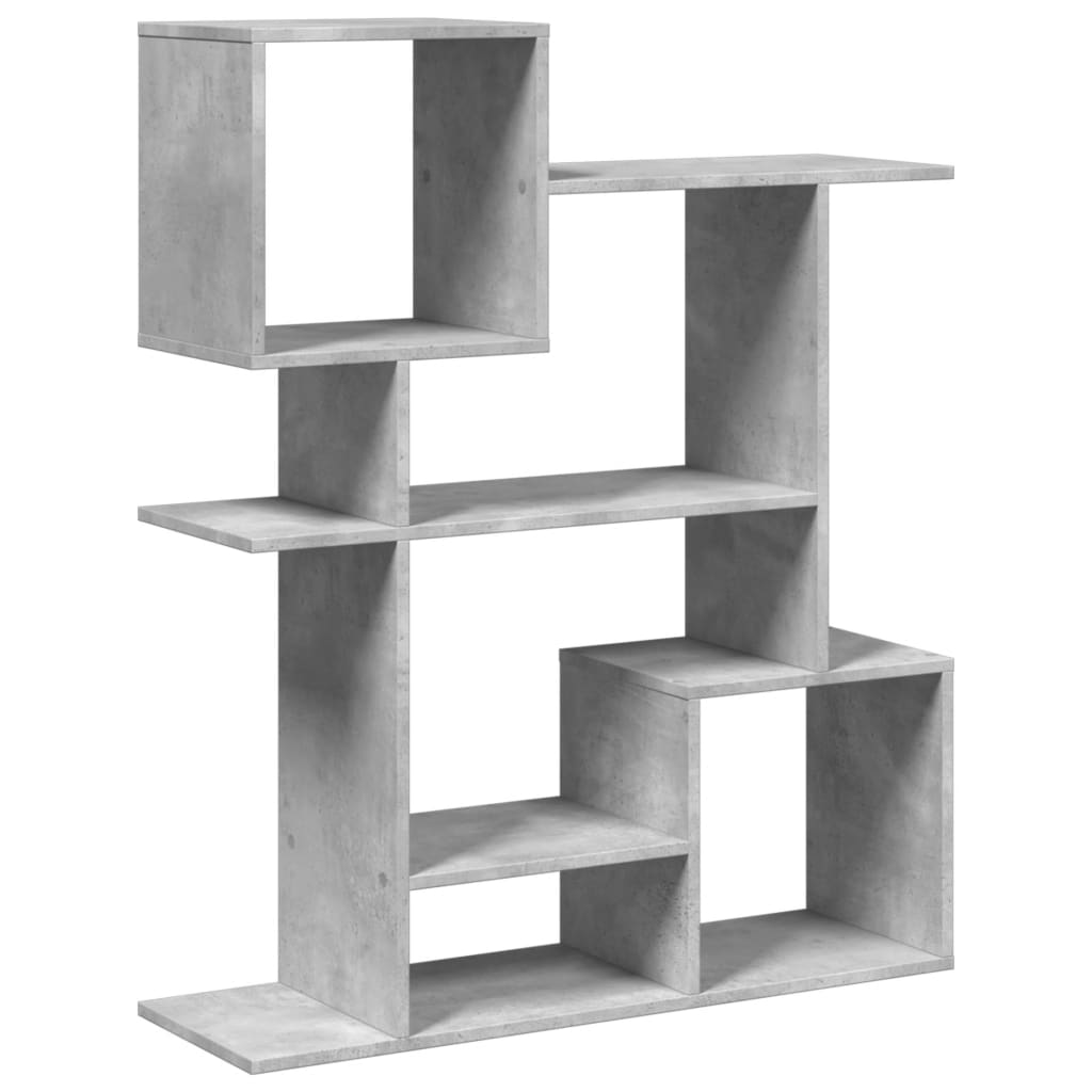 Bookcase/room divider concrete gray 92x29x112 cm wood