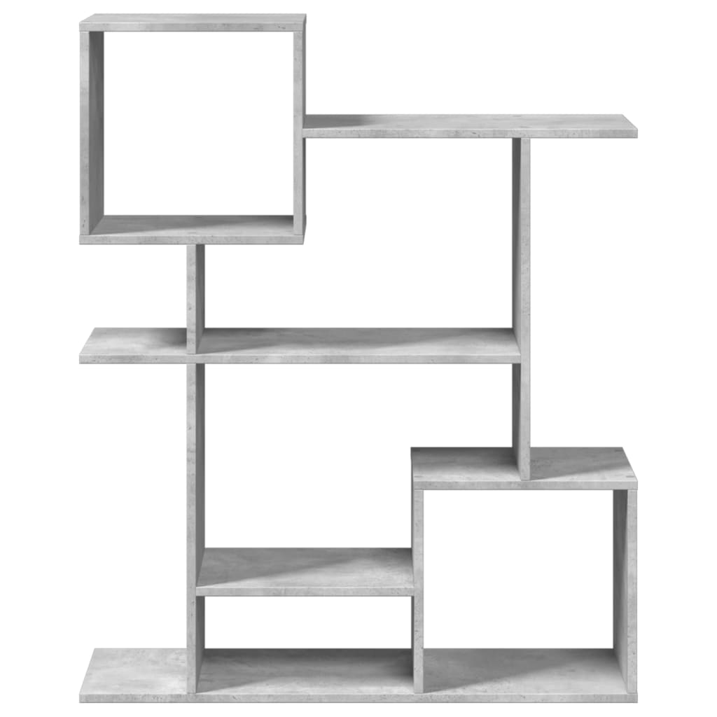 Bookcase/room divider concrete gray 92x29x112 cm wood