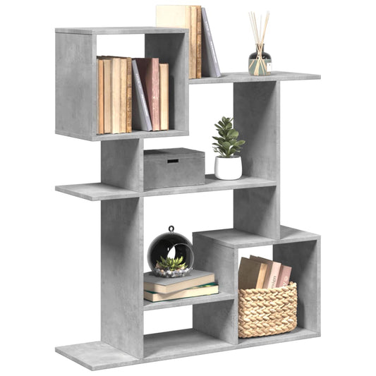 Bookcase/room divider concrete gray 92x29x112 cm wood