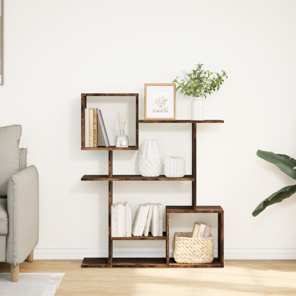 Bookcase/room divider smoky oak 92x29x112 cm wood