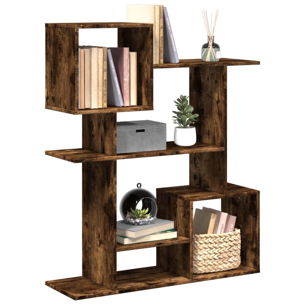 Bookcase/room divider smoky oak 92x29x112 cm wood