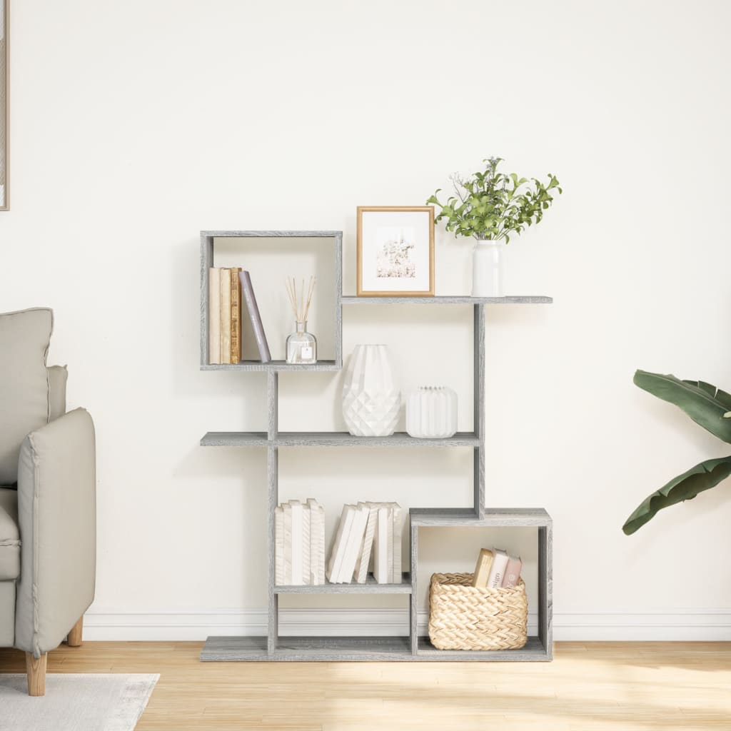 Bookcase/room divider, sonoma gray, 92x29x112 cm, wood