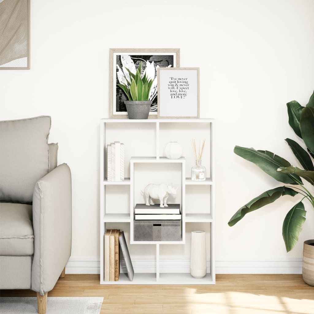 Bookcase, white, 63x20x90 cm, processed wood